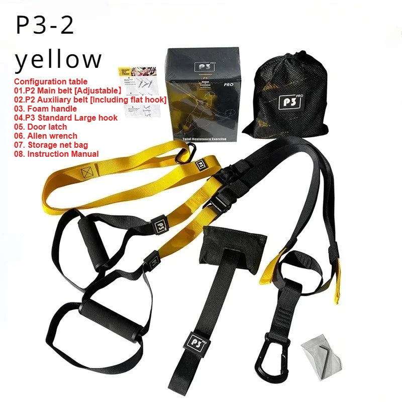 New 1 Set Suspension Training Strap Fitness Strength Power Suspension Trainer  Yoga Strap Wall Mount Professional Trx Tensioner HomeLuxe360