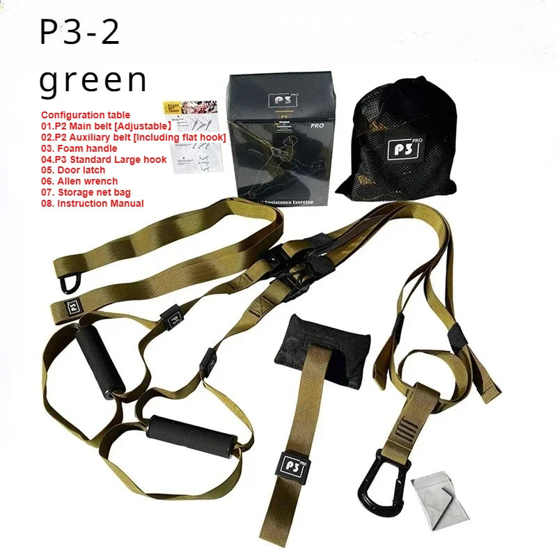 New 1 Set Suspension Training Strap Fitness Strength Power Suspension Trainer  Yoga Strap Wall Mount Professional Trx Tensioner HomeLuxe360