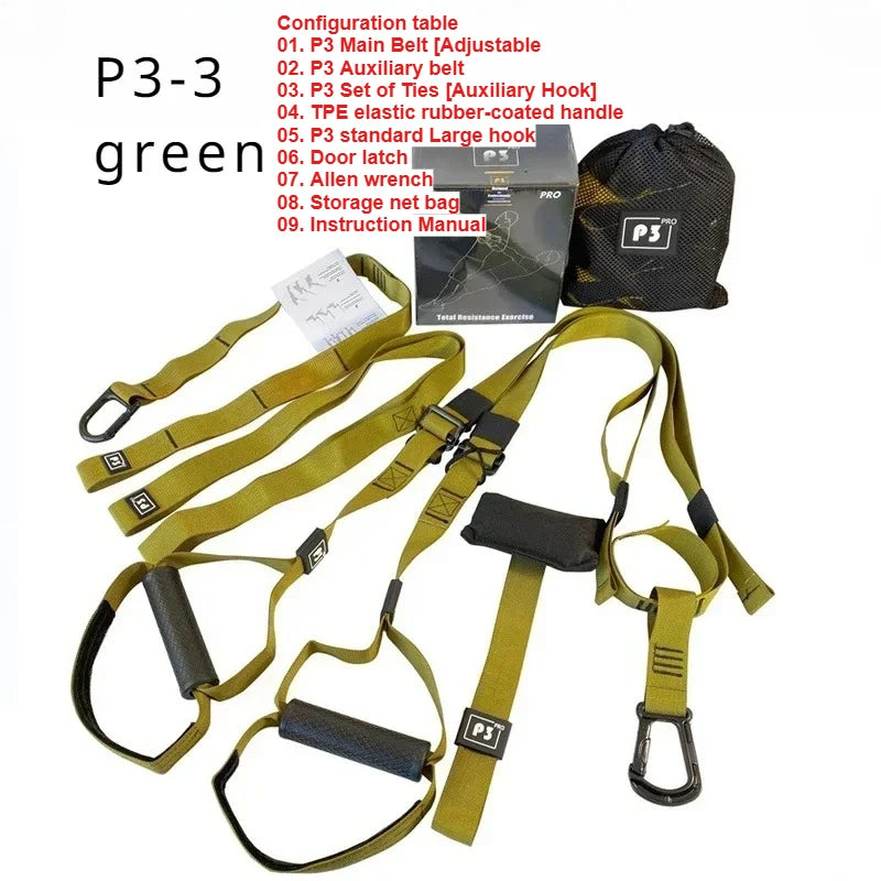 New 1 Set Suspension Training Strap Fitness Strength Power Suspension Trainer  Yoga Strap Wall Mount Professional Trx Tensioner HomeLuxe360