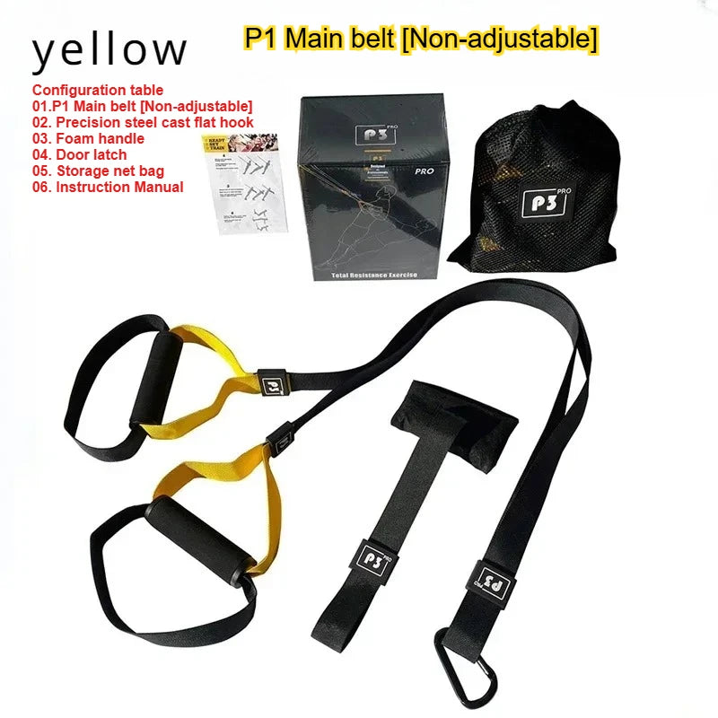 New 1 Set Suspension Training Strap Fitness Strength Power Suspension Trainer  Yoga Strap Wall Mount Professional Trx Tensioner HomeLuxe360