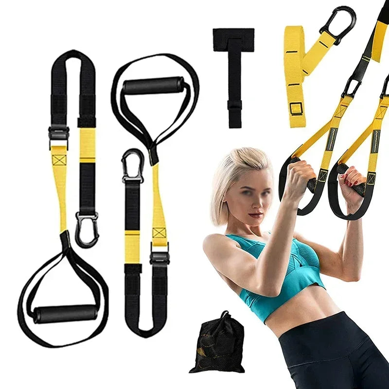 New 1 Set Suspension Training Strap Fitness Strength Power Suspension Trainer  Yoga Strap Wall Mount Professional Trx Tensioner HomeLuxe360
