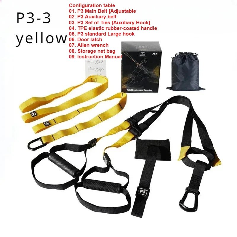 New 1 Set Suspension Training Strap Fitness Strength Power Suspension Trainer  Yoga Strap Wall Mount Professional Trx Tensioner HomeLuxe360
